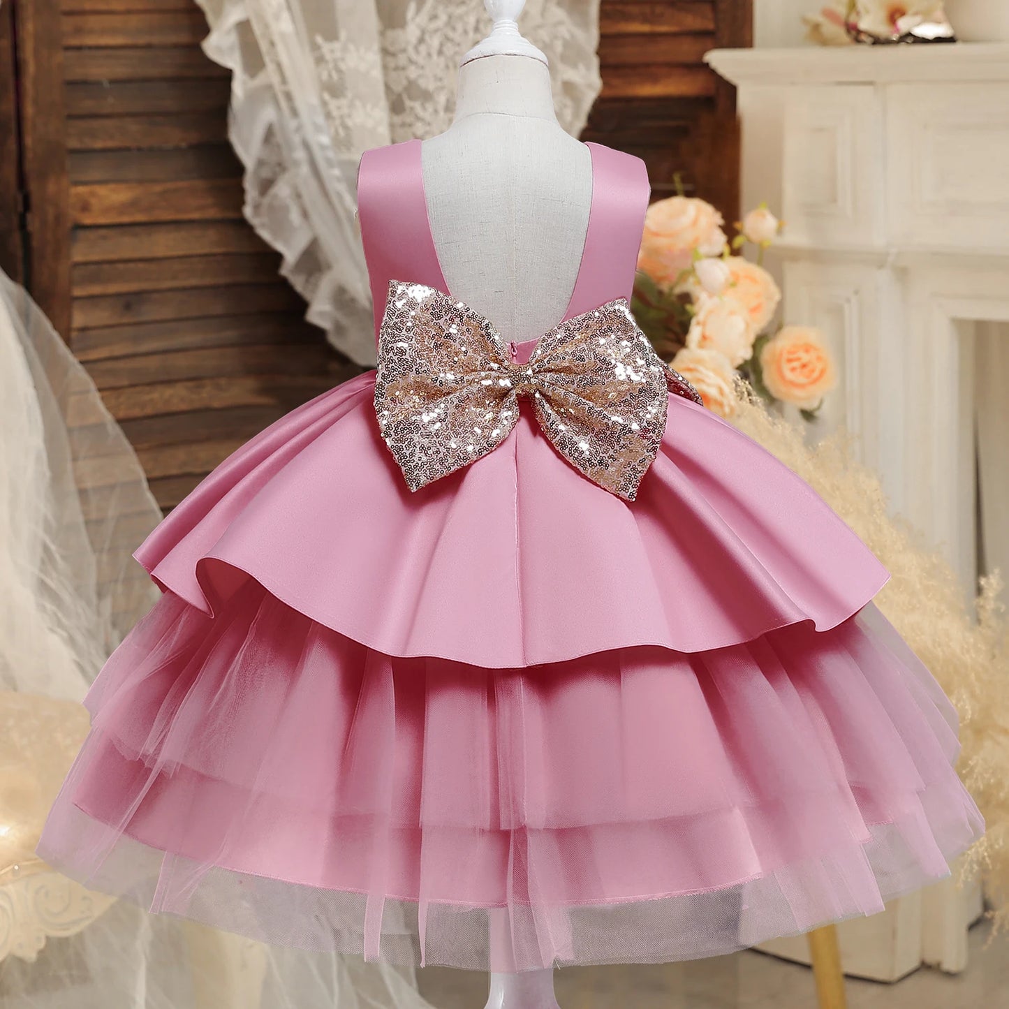TaraStore🅣🅢 Baby Red Pricess Gowns