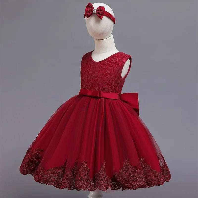 TaraStore🅣🅢 Baby Red Pricess Gowns