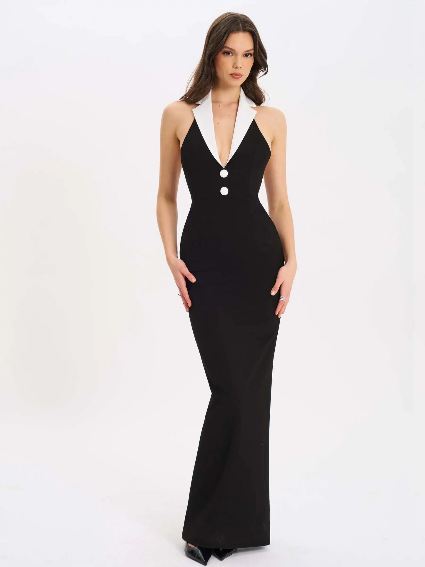 TaraStore🅣🅢 Deep V Backless Long Dress For Women
