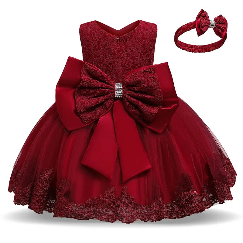 TaraStore🅣🅢 Baby Red Pricess Gowns
