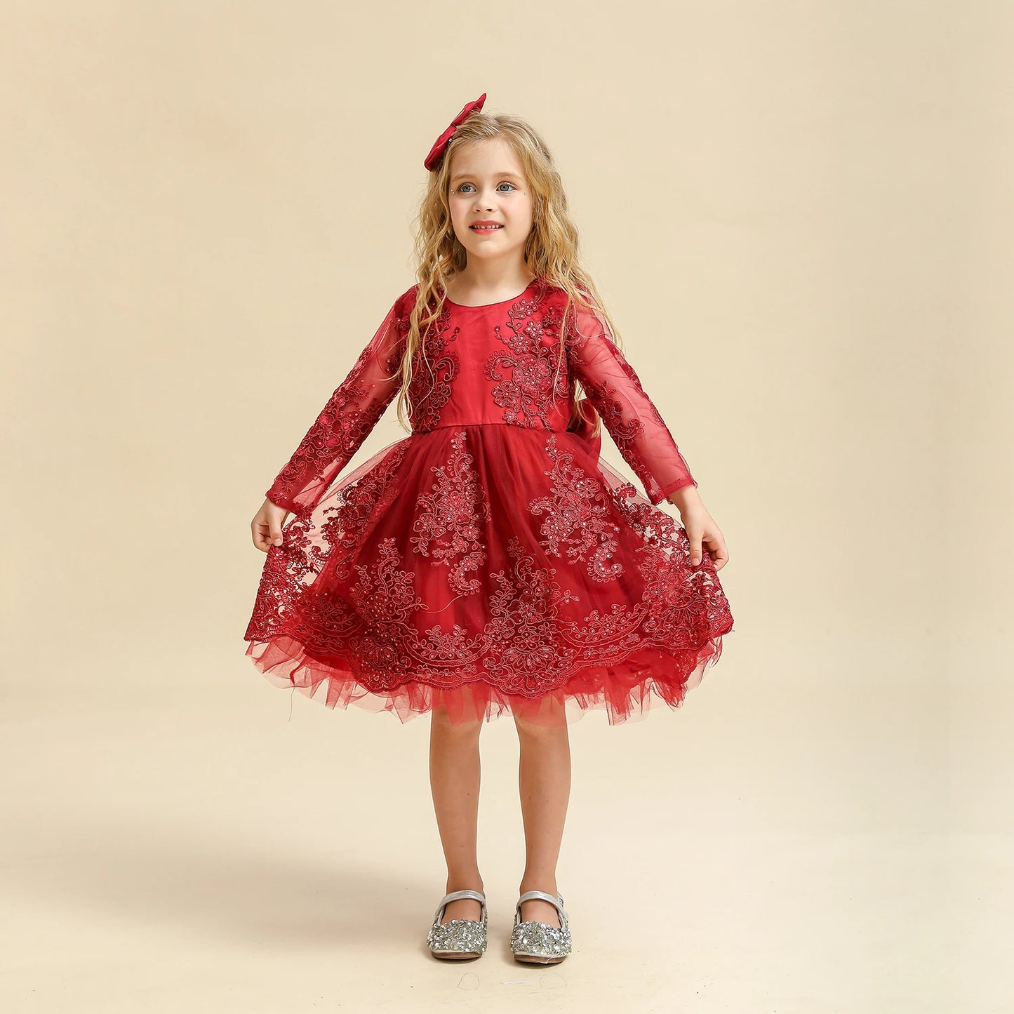 TaraStore🅣🅢 Baby Red Pricess Gowns