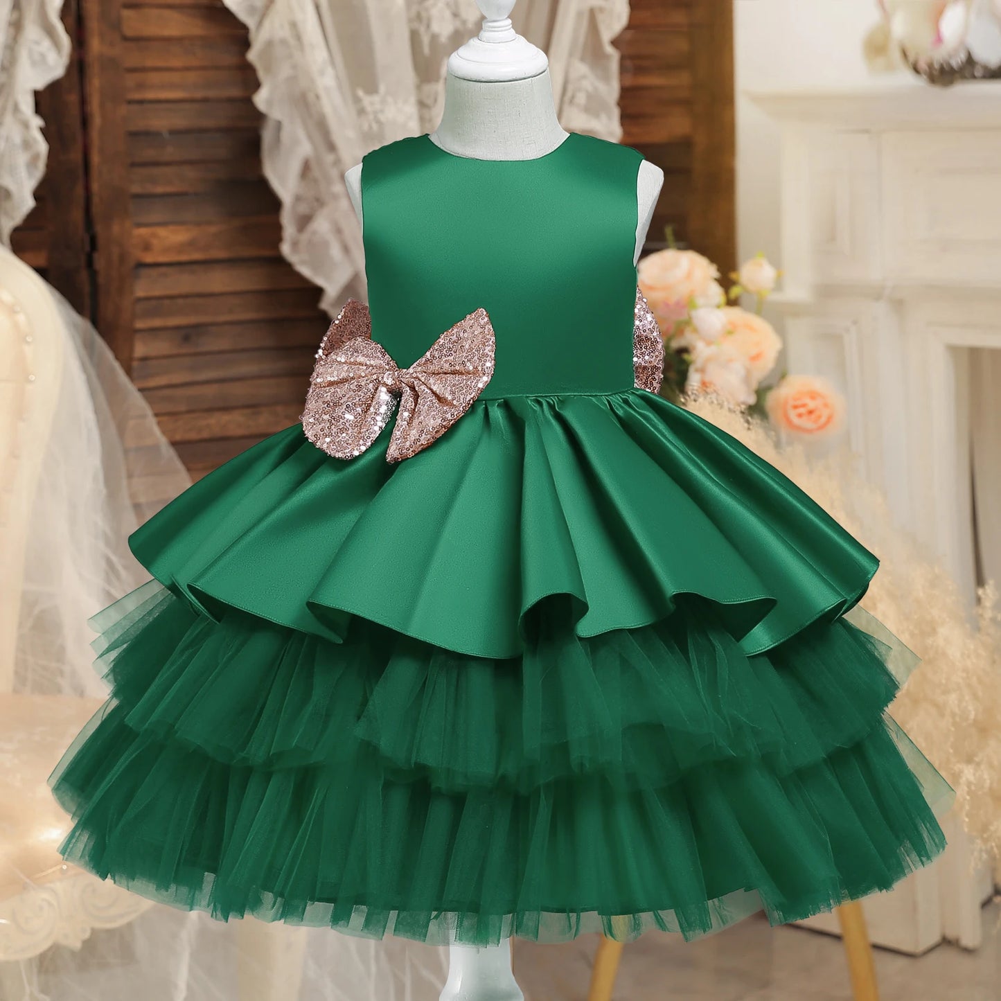 TaraStore🅣🅢 Baby Red Pricess Gowns