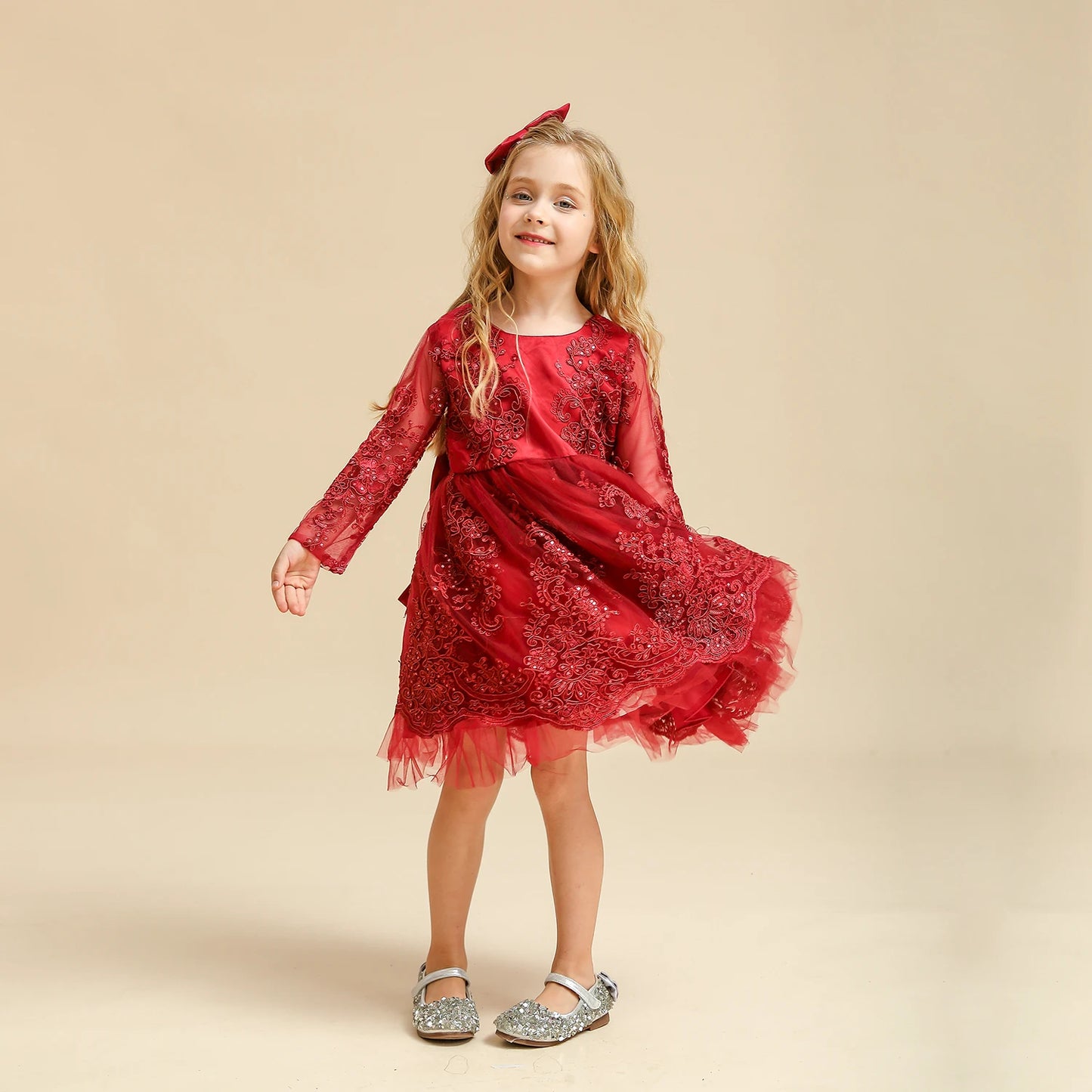 TaraStore🅣🅢 Baby Red Pricess Gowns