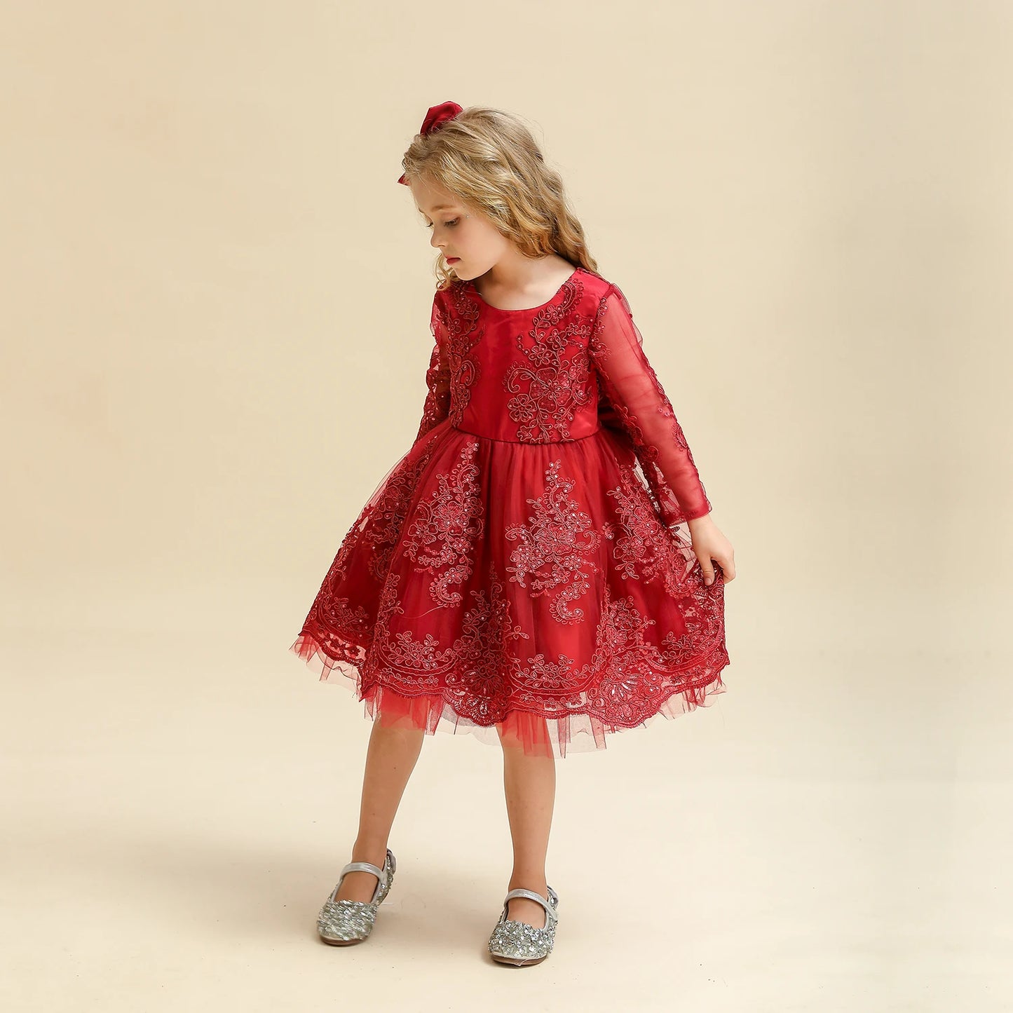 TaraStore🅣🅢 Baby Red Pricess Gowns