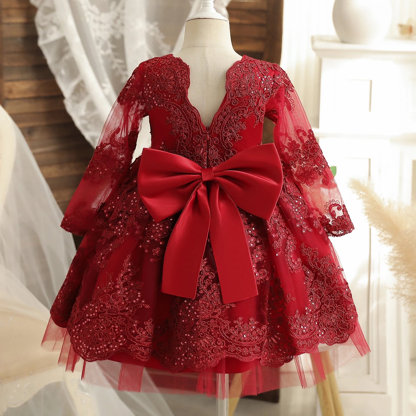 TaraStore🅣🅢 Baby Red Pricess Gowns