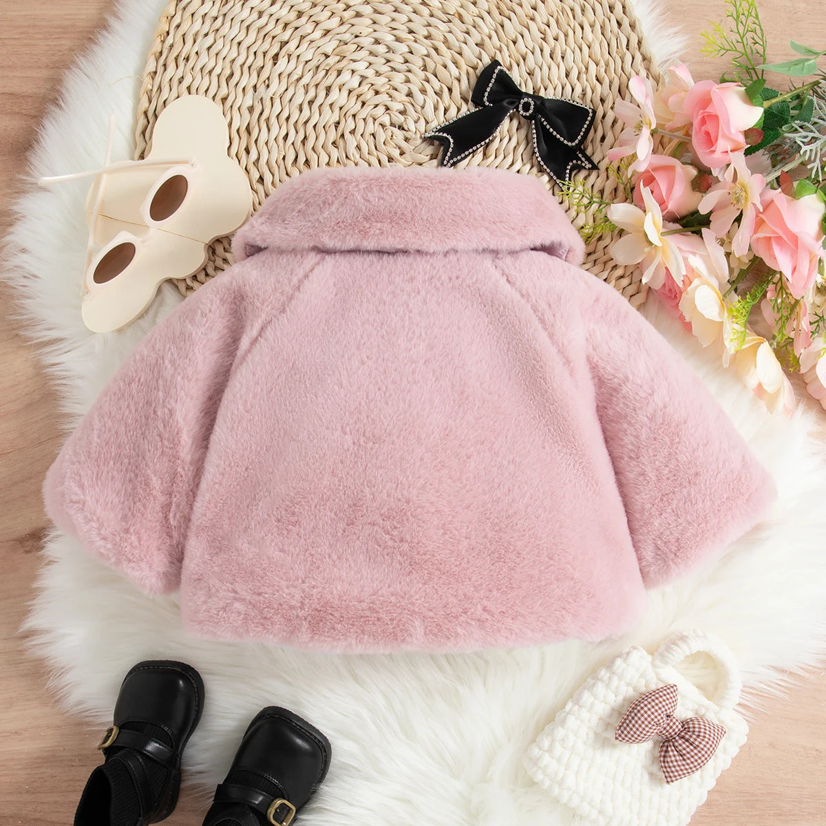 TaraStore🅣🅢 Baby girls long sleeve warm thick coat