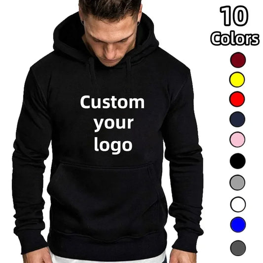 TaraStore🅣🅢 Customized hooded shirt for men and women, featuring photos and logos of your design.
