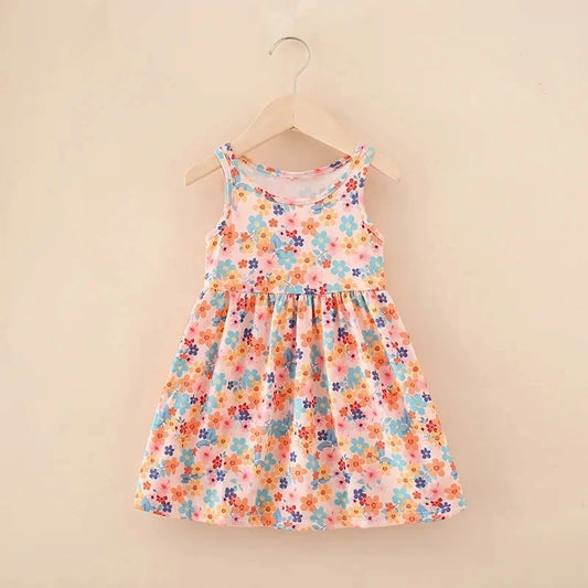 TaraStore🅣🅢 Cute Summer Children Clothing Girl Dresses Kids Dresses Clothes for Girls Party Princess Fashion Outfit Cartoon Beach Dress
