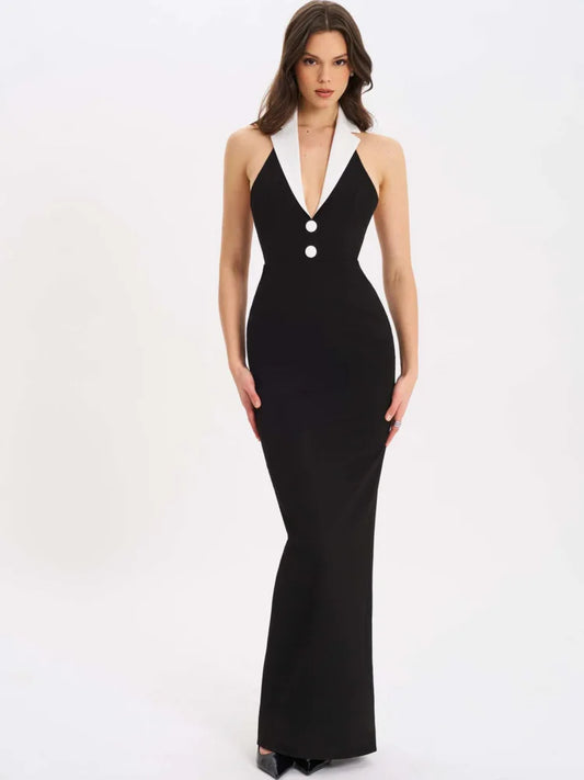 TaraStore🅣🅢 Deep V Backless Long Dress For Women