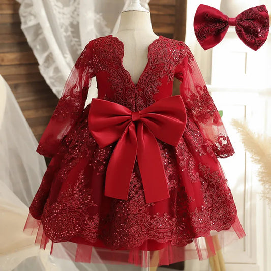 TaraStore🅣🅢 Baby Red Pricess Gowns