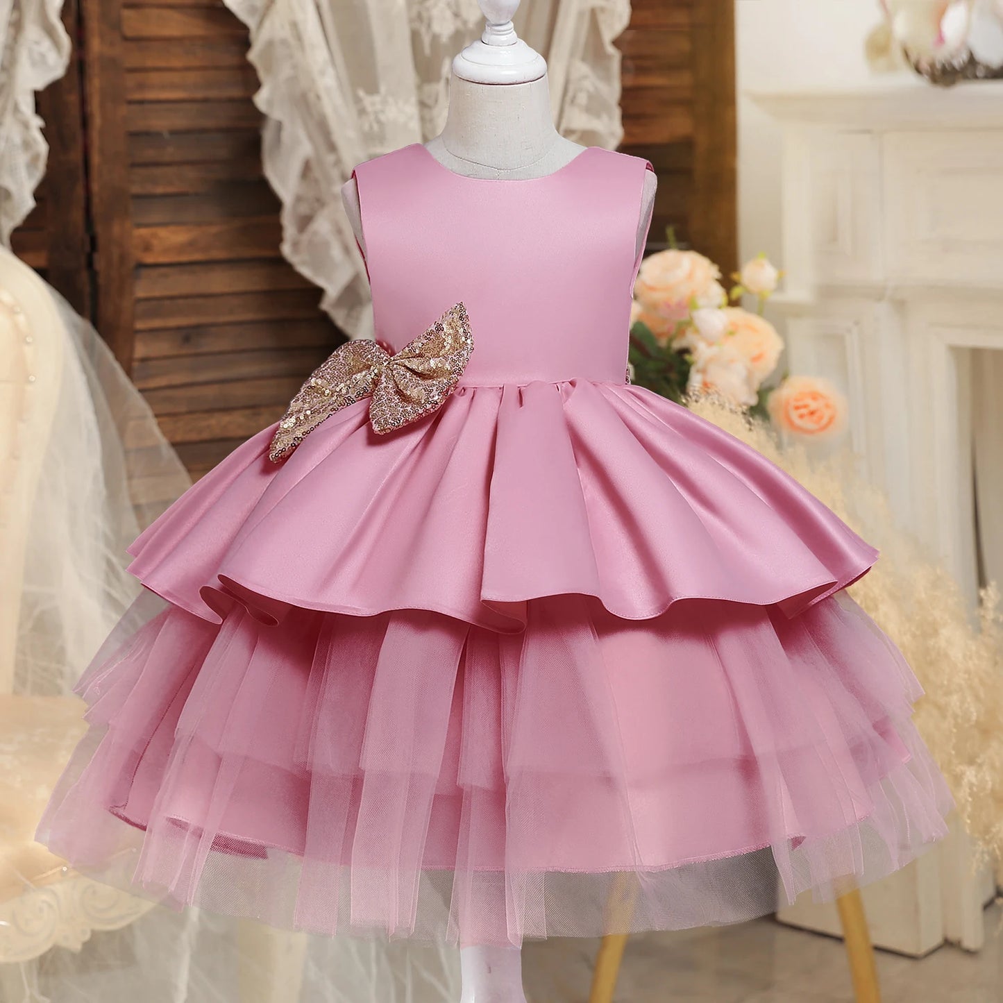 TaraStore🅣🅢 Baby Red Pricess Gowns